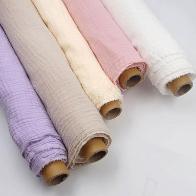 China Wholesale CD-0291 Rolls Gauze Fabric Cheap Wholesale Baby Muslin White Dyed Soft 100% Soft White Shrink-Resistant for sale