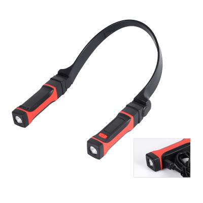 China Salon Hands Magnet Free Double Flashlight Emergency Detachable Removable Rechargeable LED Neck Reading Light for sale