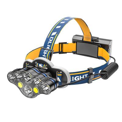 China Super Bright 18650 6 Modes 1300lm T6 LED 8 Hunting Led Head Torch USB Rechargeable Headlamp For Camping Outdoor Fishing for sale