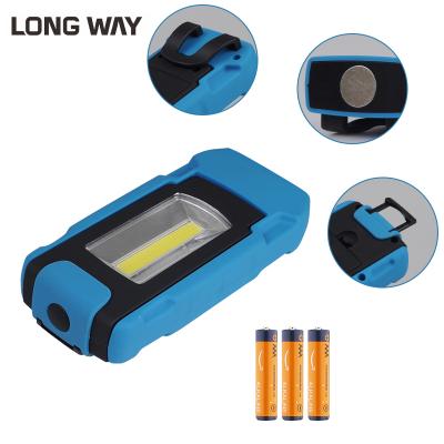 China New Products 3*AAA WAY Magnetic Portable ABS LONG 360 Dry Battery Free Rotation 200 Lumen Rotating COB Work Light for sale