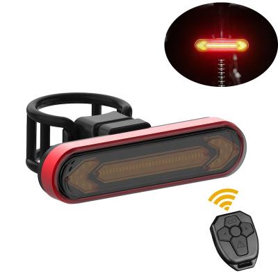 China TC21A004 New USB rechargeable LED mountain bicycle tail light flashing rear light wireless remote control warning light for sale