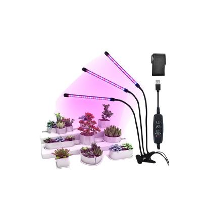 China Seed starting highest efficiency LED grow full spectrum 5V USB rechargeable led grow light with flexible clip for seedlings and seed statement for sale