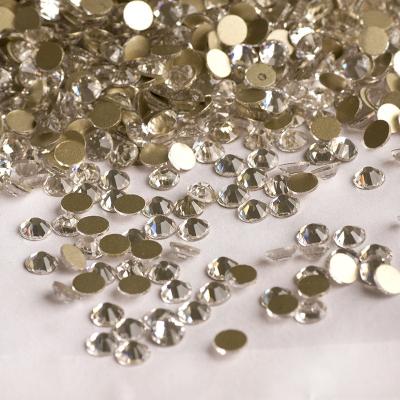 China YANRUO Top Quality Hotfix Rhinestones Flatback Glass Rhinestone Non for Nails and Garment for sale