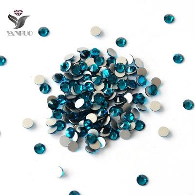 China Factory Wholesale Rhinestones Non Crystals Flatback Hotfix 3D Rhinestone Glass Nail Design for sale