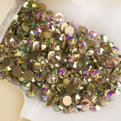 China Flatback ab high quality loose glass rhinestones bulk for wedding dresses for sale