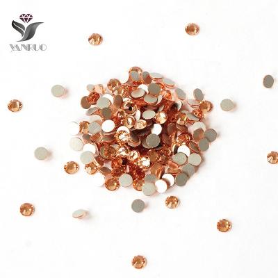 China Lt Peach ss3-ss50 Crystal For Rhinestone Flatback High Quality Flat Back Glass Bowknot for sale