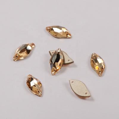 China Crystal Sewing Dresses Sew On Stones For Flatback Ombre Gold Rhinestones YANRUO 3254 for sale