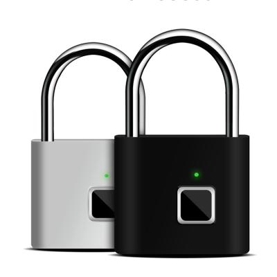 China Zinc Alloy Smart Luggage Fingerprint Padlock Waterproof Keyless Anti-theft Padlock for sale