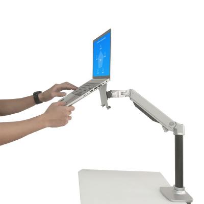 China Desktop Stocks Junnan Monitor Bracket Desktop Laptop Monitor Arm Stand Aluminum Home Monitor Arm for sale