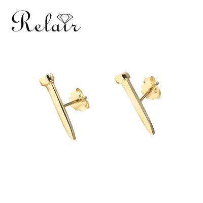 China Hiphop 925 Sterling Silver Gold Plated Hot Sell Wholesale Stud Earrings for sale