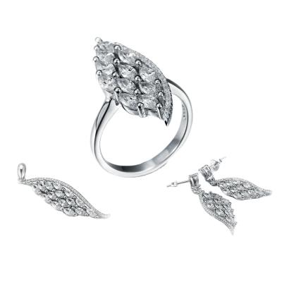 China China Wholesale CLASSIC Bird 925 Silver Jewelry Set Zirconia Jewelry Set Fake Diamond Rings for sale