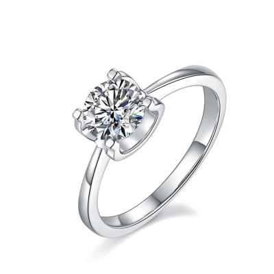 China Cute Custom Single Diamond Ring High Quality Wedding Ring Sterling Silver Jewelry manufacturer from China for sale