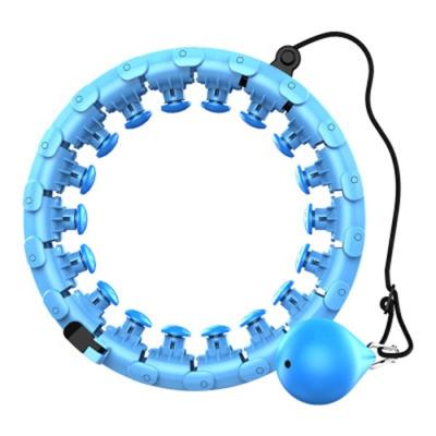 China Portable Detachable Smart Weighted 24 Polynesian Dance Ring Hoop For Adults Fitness HU-La Hoops Exercise for sale