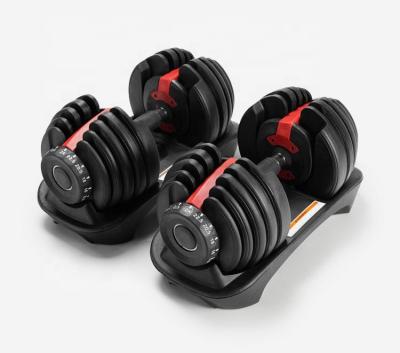 China Fast Sales Women Custom Rubber Coat Lock Dumbbell 552 IN RUNNING 24kg 52.5LB Fitness Equipment Gym Weights Adjustable Dumbbell Set For Bodybuilding for sale