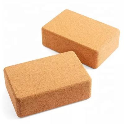 China Customized Eco-friendly Wholesale Durable Eco Cork Yoga Block Logo Gym Fitness Sport Tool For Yoga Exercises for sale