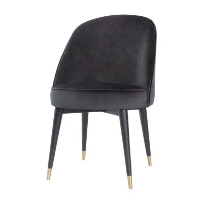 China Hot Selling Cheap Furniture Armless Velvet Dining Chair Fabric Club Dining Chairs for sale