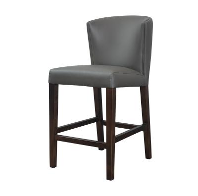 China Wholesale Modern Club Modern Black Supply PU Leather Wooden High Bar Dining Chair For Counter for sale