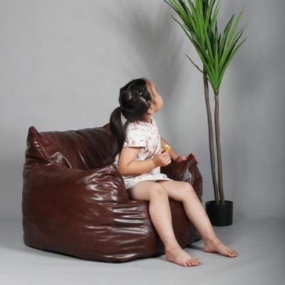 China PU Leather Indoor Child Armrest Furniture Living Room Sofa Bed Children Lazy Extended Bean Bag Chair for sale