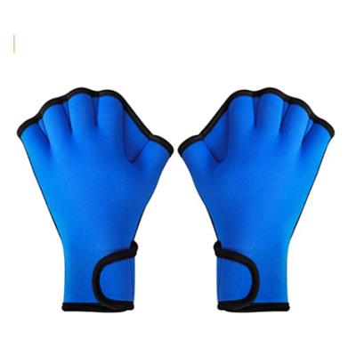 China Hot Wholesale Swimming Gloves Fitness Water Resistance Fit Aquatic Paddle Forming Swim Fingerless Gloves for sale