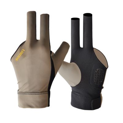 China Best Quality Unisex Cue Customized Billiards 3 Fingers Show Snooker Glove Breathable Pool Snooker Gloves Manufacturer for sale