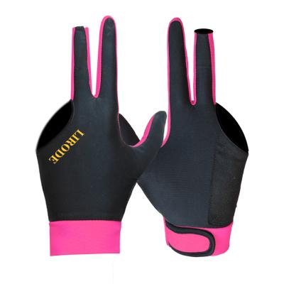 China The MAIN billiard spandex gloves the non-slip three finger billiard glove 10 left and the right hand shooting billiard billiard gloves for sale