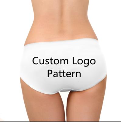 China CLF Ladies Antibacterial Panties Custom Design Briefs Photo Texts DIY Mid Waist Underwear Women Seamless for sale