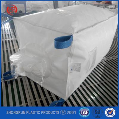 China Big bag square type pp big bag 5:1 1000kg with bule belt white pp bulk container bag for sale