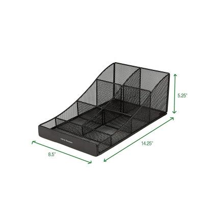 China Sustainable Black Metal Mesh Condiment Organizer Storage For Home for sale