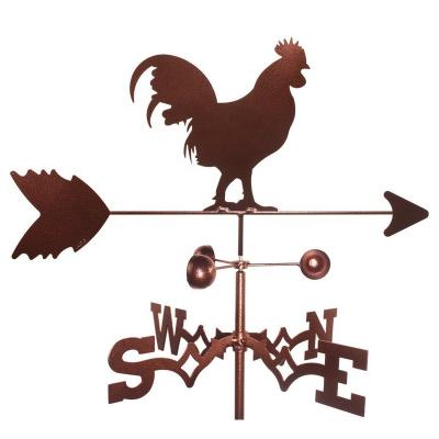 China Water-proof Metal Rooster Chicken Weathervane  Wind Direction For Garden for sale