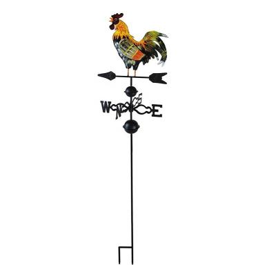 China Water-proof Unique Design Metal Stake Rooster Weather Vane for sale