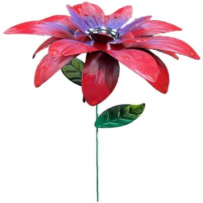 China Eco-Friendly Flower Decorative Metal Garden Stakes Ornaments Floral Art Handicrafts Decor for sale