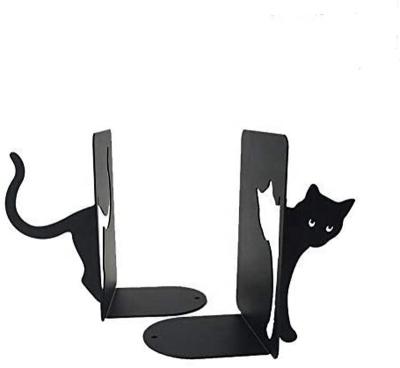 China Eco-friendly Cat Iron Bookends Bookshelf Bookcase Storage Bookends Decorative  Iron Bookend for sale