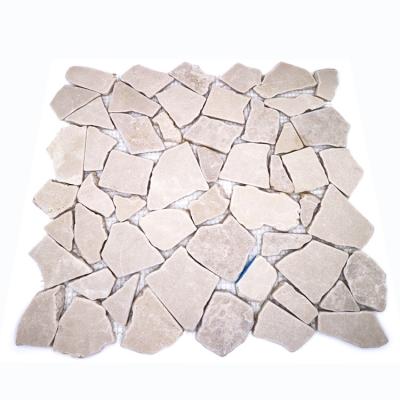 China Modern Custom Gray Terrazzo Wall Tile Cement White And Brown Mosaic Concrete Terrazo Tiles Grading For Paving for sale