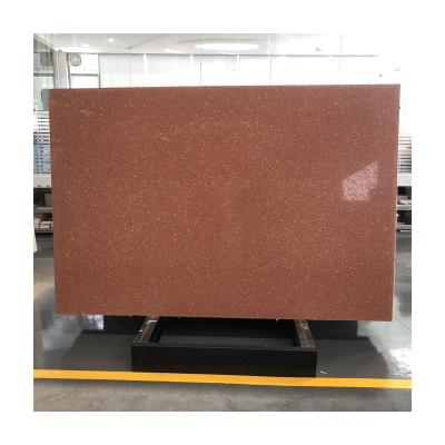 China Modern Cheap Simple Style Cement Tea Rose Red Terrazzo Flooring Slabs For Sale for sale