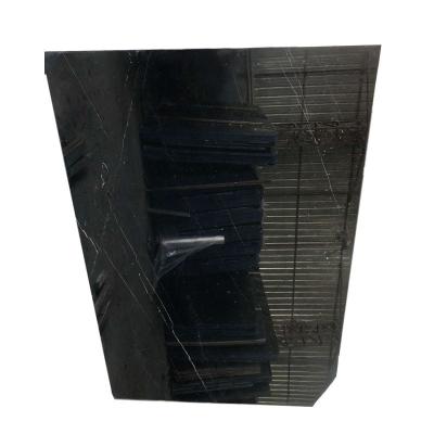 China Bulgaria Modern High Quality Black Stone Invisible Gray Marble Dining Room Slab and Table for sale