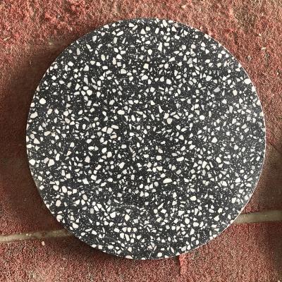 China Restaurant Cafe Dining Square Round 600*600mm Modern Gray Star Cloud Terrazzo Dining Table Top for sale