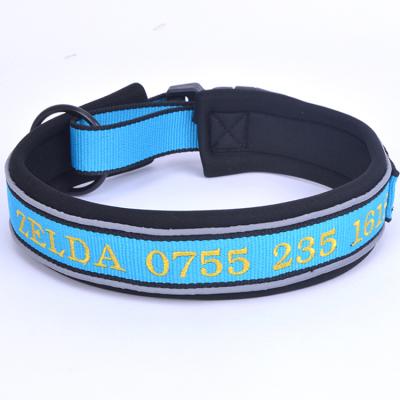 China Durable Adjustable Personalized Nylon Soft Custom Dog Collars for sale