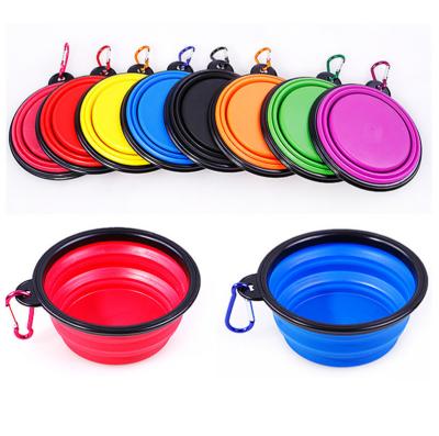 China Sustainable Travel Feeding Raised Pet Holder Set Eco-Friendly Silicone Custom Logo Luxury Water Collapsible Food Bowls Slow Feeder Dog Bowl for sale