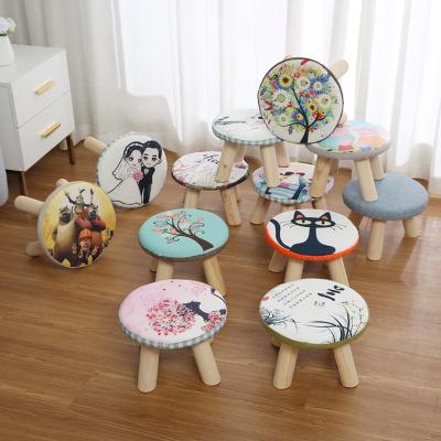 China Modern simple removeable and washable canvas cover solid wood child's chair CECL042 for school for sale