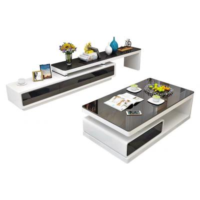 China (Size) adjustable modern adjustable width can be stretched TV stand coffee table combination for sale