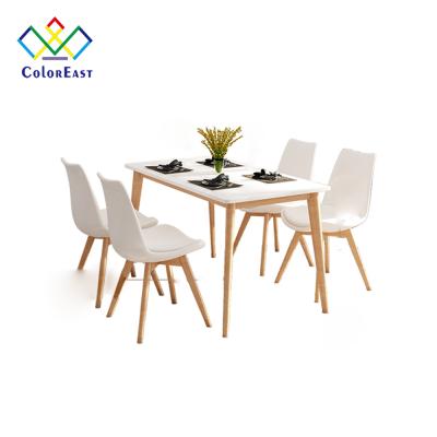 China Modern Kitchen MDF Square Dining Table (Other) Adjustable Nordic Minimalist Home Furniture Set With Chairs CEDT004 for sale