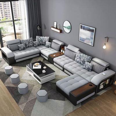 China Adjustable (other) any combination suitable for fabric selection fabric double multi-family sofa CEFS008 for sale