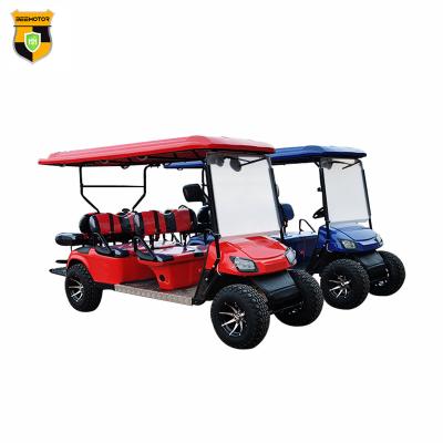 China New Product 6 Seater Golf Carts Club Car Adults Single Seat Electric Motor Electric Golf Cart 6 To 23*10.5-12-14 for sale