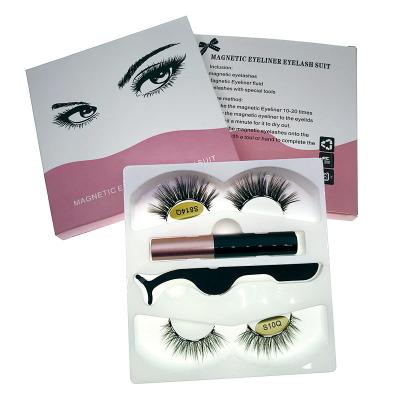 China Private labelhigh quality magnetic lashes magnet eye lashes with magnetic Eyeline lashes for magnetic false eyelashes for sale