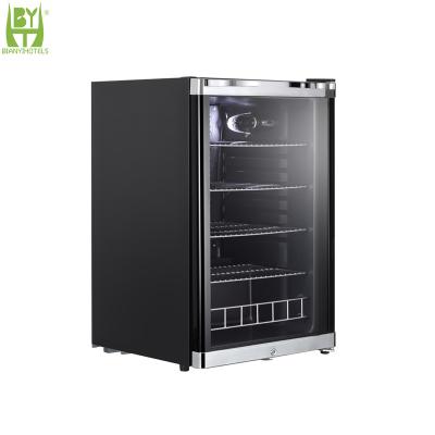 China Luxury Constant Temperature Factory Price Glass Door Home Living Room Bar Beverage Refrigerator for sale