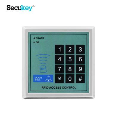 China ABS 125 KHz Wholesale Price Access Control Standalone Card Reader With Keypad Door Bell Button for sale