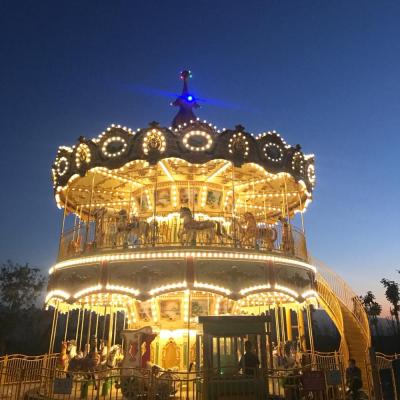 China Theme Park Or Playground Theme Park Or Playground China Experienced Manufacturing Double Floors Carousel Horse Amusement Park Rides Romantic Carousel Horse For Sale for sale