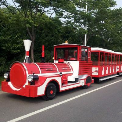 China Outdoor Playground Outdoor Playground China Experienced Factories Made Lovely Family Romantic Ignition Sightseeing Car Electric Trackless Train for sale