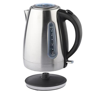 China Water Rotation Kettle Stainless Steel Best 360 Degree Low Base Moq Travel Hotel Kettle for sale