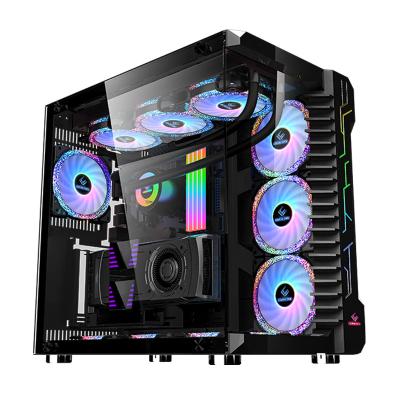 China With Fan Factory Design Hot Selling Popular Computer Case ATX Case Computer PC Game RGB Fans Computer Cases and Towers for sale